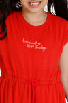 Zivame Girls Lounge Knit Poly Loungewear Dress - Aurora Red — thumbnail 5